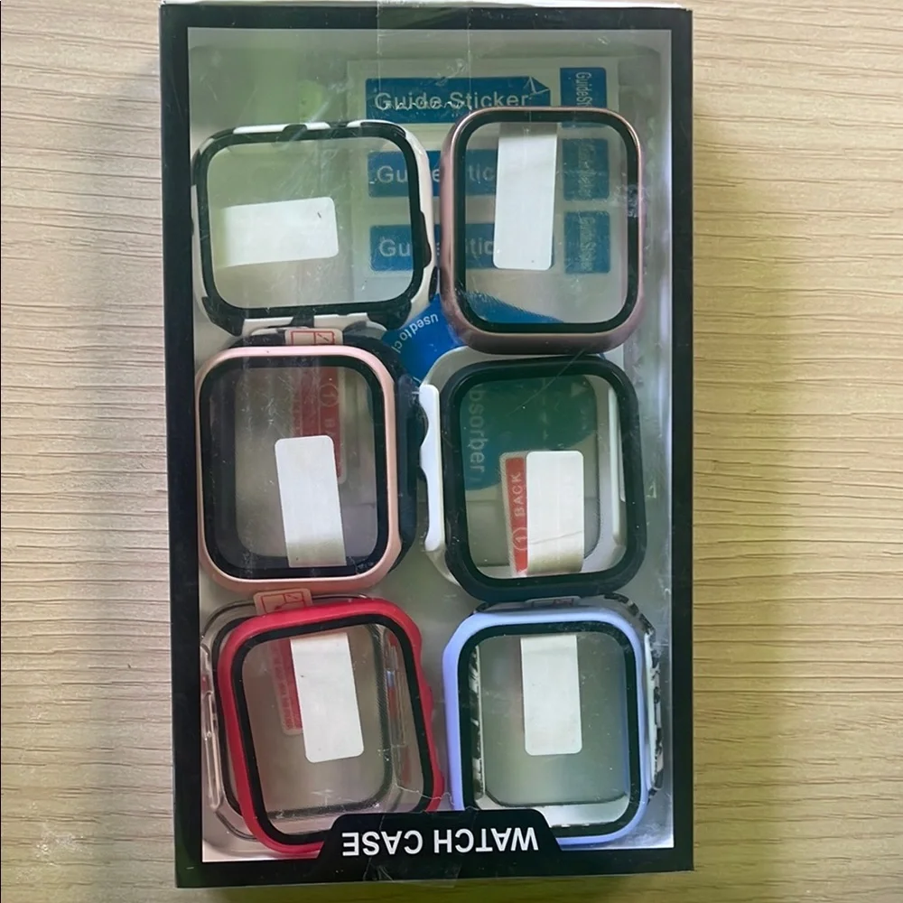 Smartwatch Protective Case Set - Black, Red, Blue, Pink, Green
